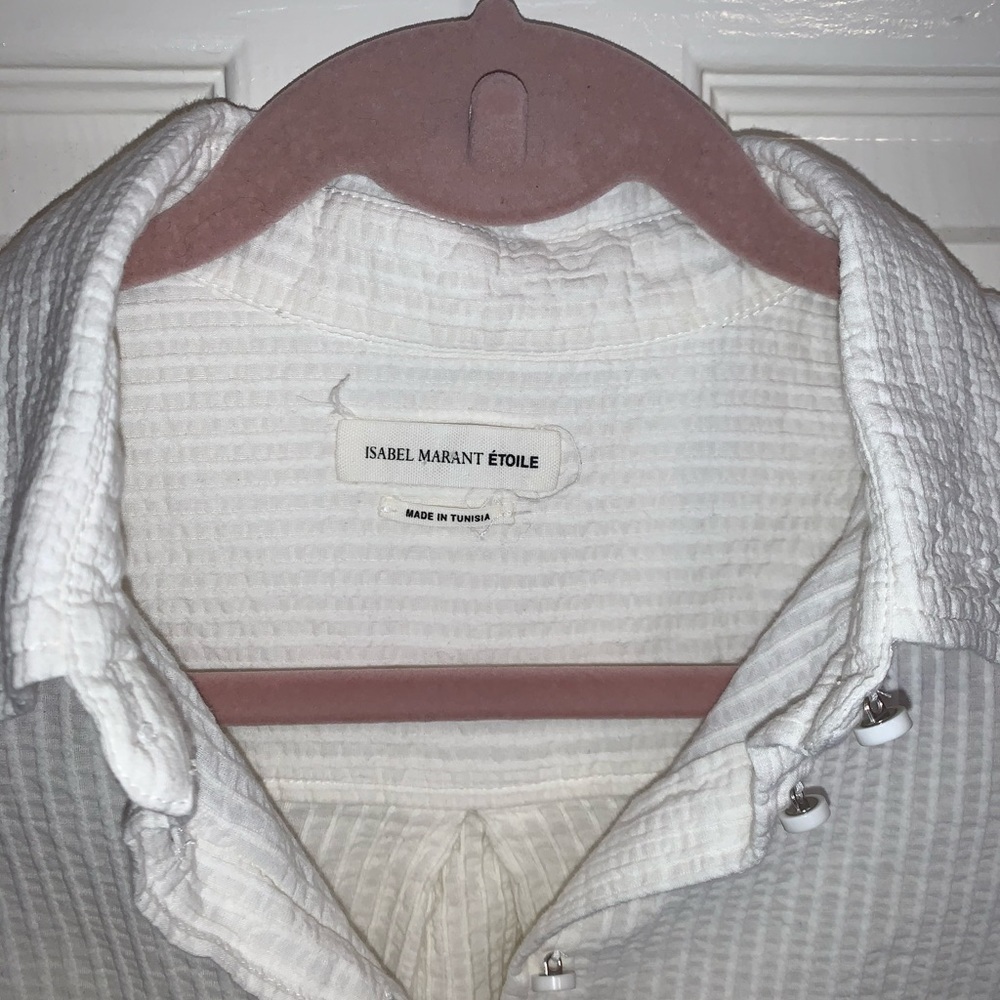 Isabel Marant White Button Down Shirt - Picture 3 of 10